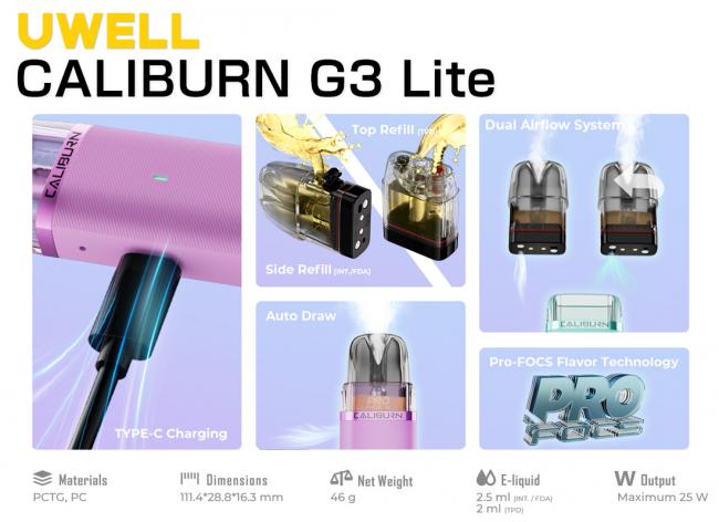 Uwell Caliburn G3 LITE POD Kit